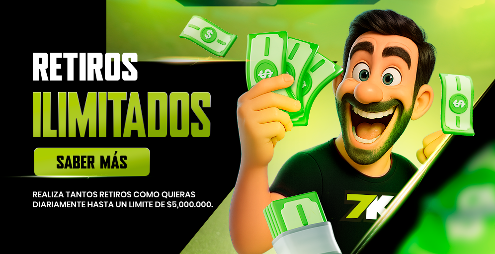 Retiros ilimitados en Bet7K: ¡Hasta $5.000.000 diarios!